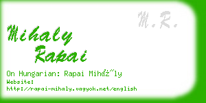mihaly rapai business card